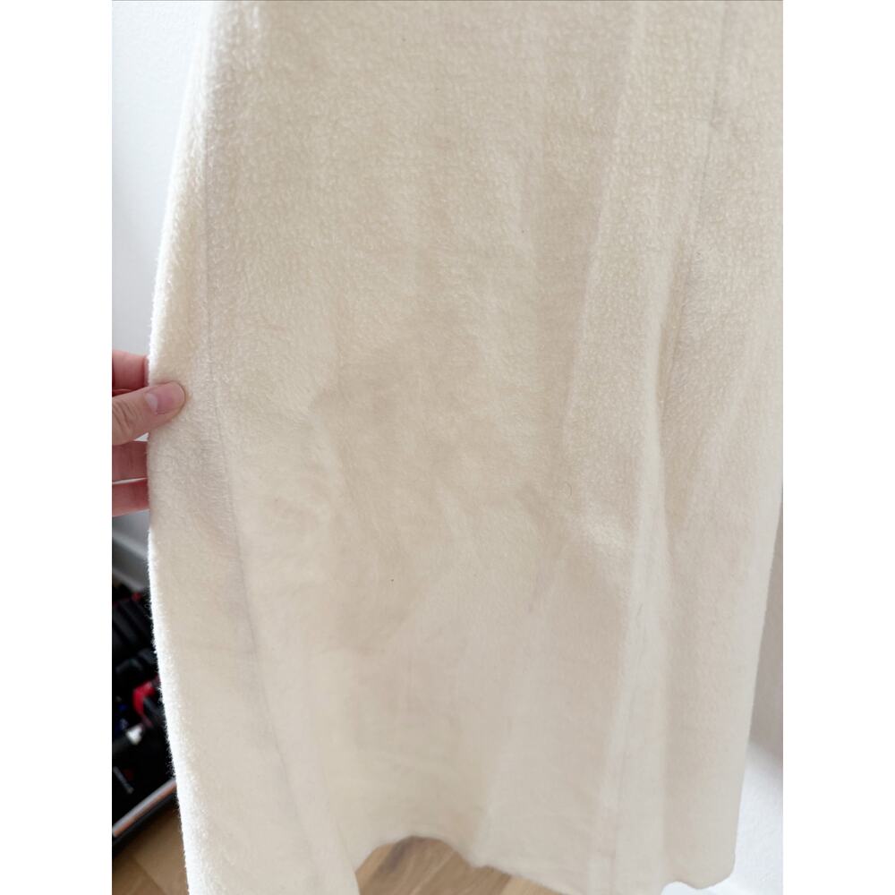 Vince Women's Paneled Midi Dress Cream Fuzzy Cotton Ivory White US 14 - Picture 8 of 8